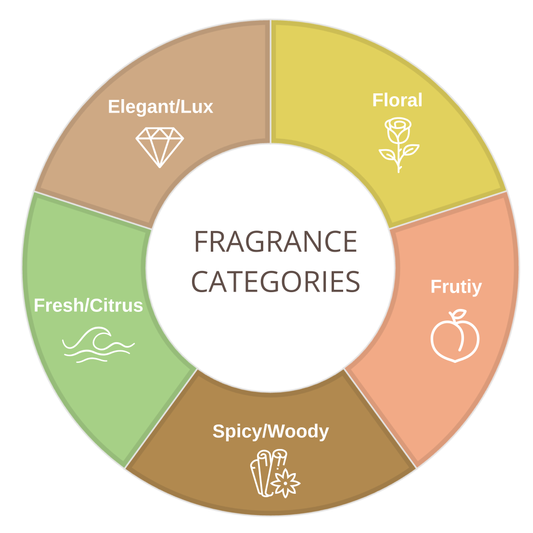 Bild över olika doftkategorier