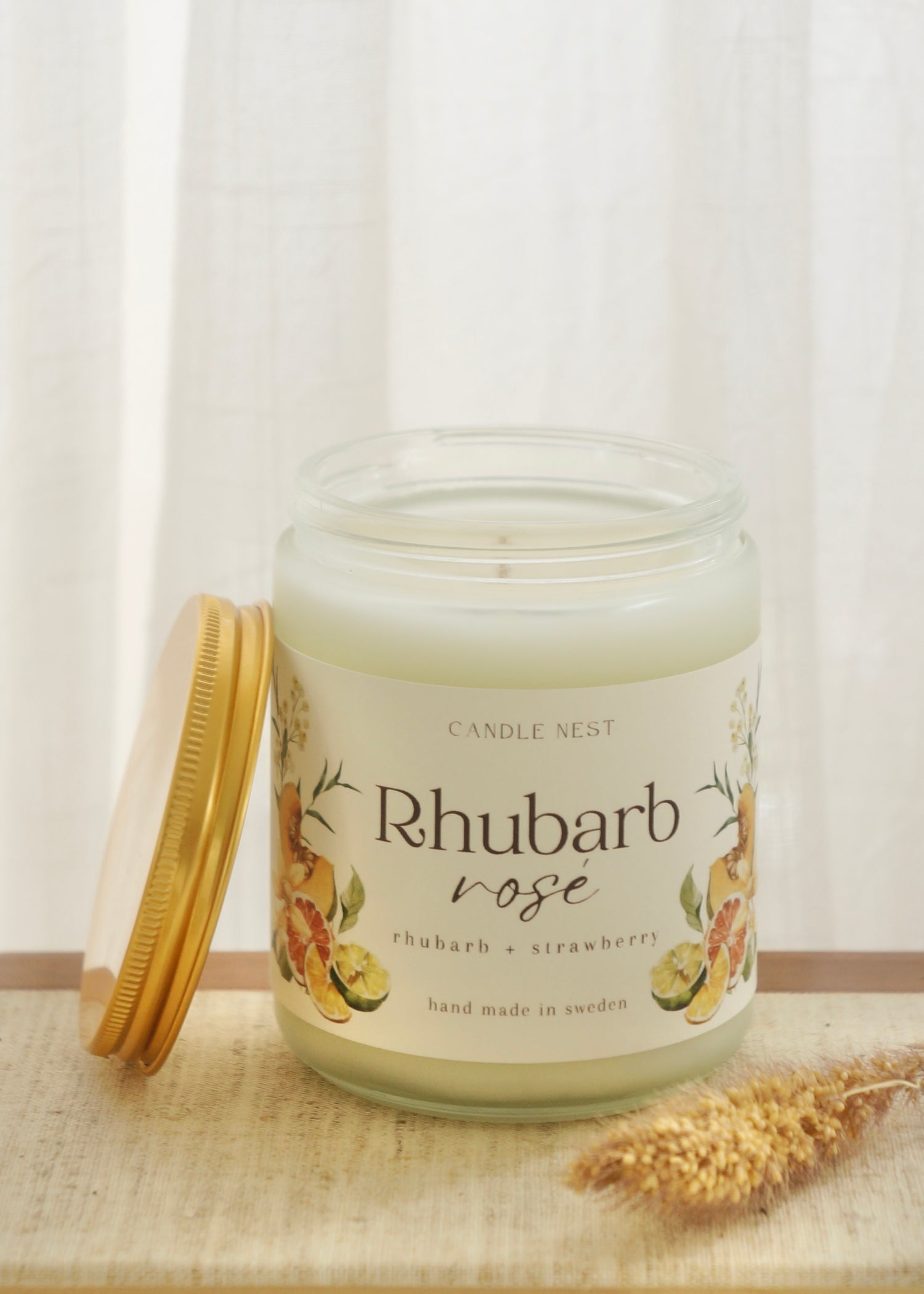 Signature Candles- Doftljus i glasburk med guldlock