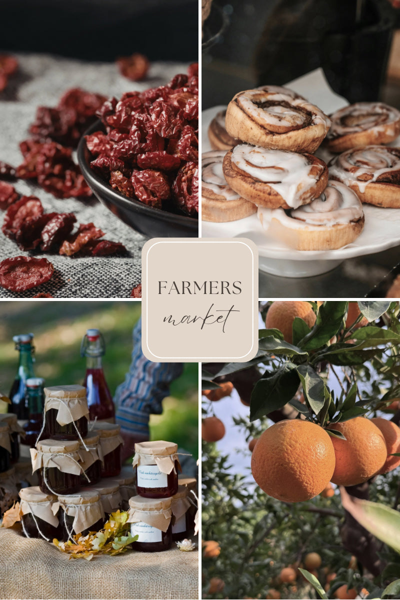 Doftljus i burk med träveke – tranbär, apelsin & kanel – Farmers Market – Travel Candle