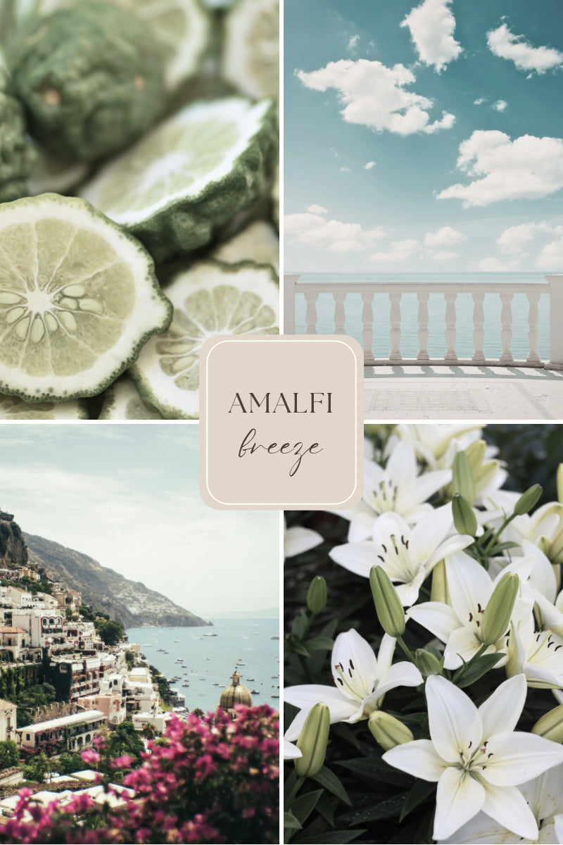 Doftljus i burk med träveke – bergamott, lilja & vanilj – Amalfi Breeze – Travel Candle